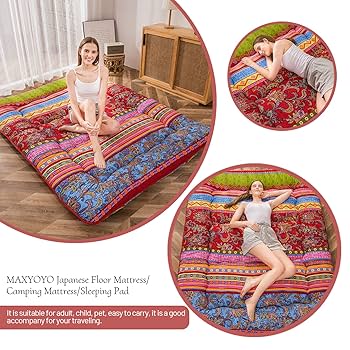 strawberry　マットレス Amazon.com: MAXYOYO Bohemian Retro Floor Mattress Vintage
